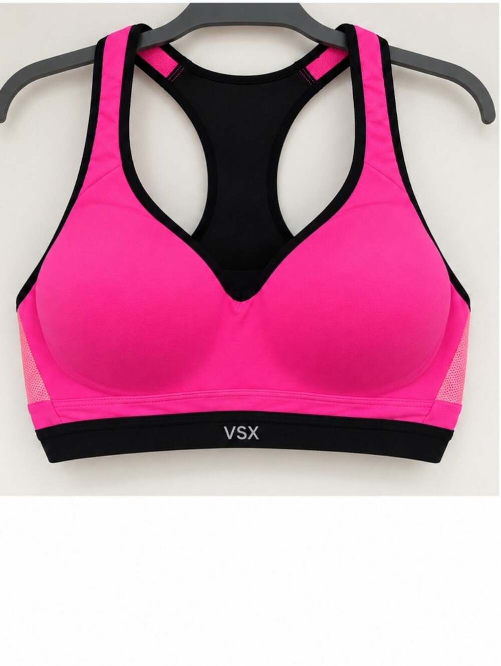 VSX Hot Pink and Black Racerback Sports Bra